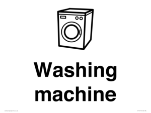 Dementia washing machine sign